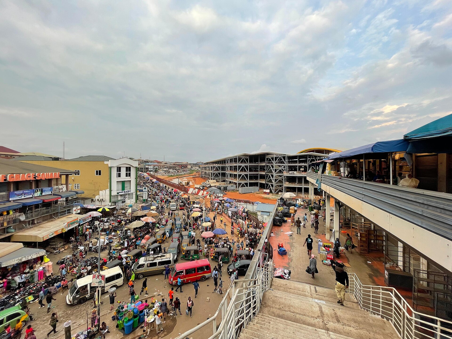 Aerial view of Kejetia market in Kumasi